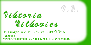 viktoria milkovics business card